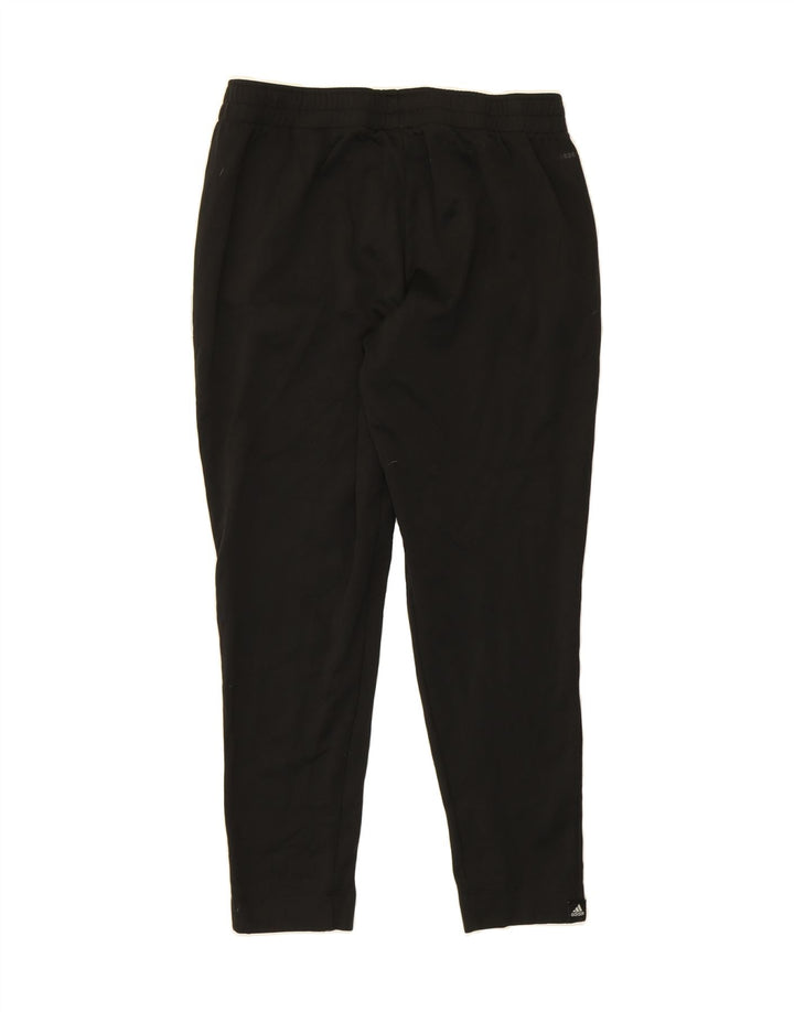 ADIDAS Womens Crop Tracksuit Trousers UK 12/14 Medium  Black Polyester Vintage Adidas and Second-Hand Adidas from Messina Hembry 