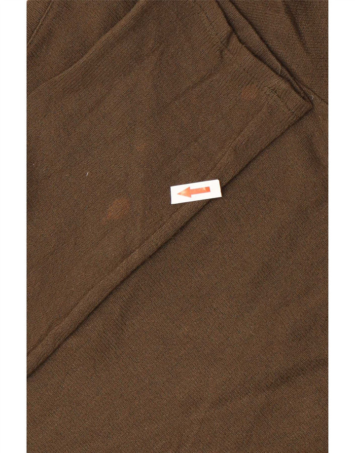 Zara Womens Crop Top 3/4 ærme UK 14 Large Khaki Viscose