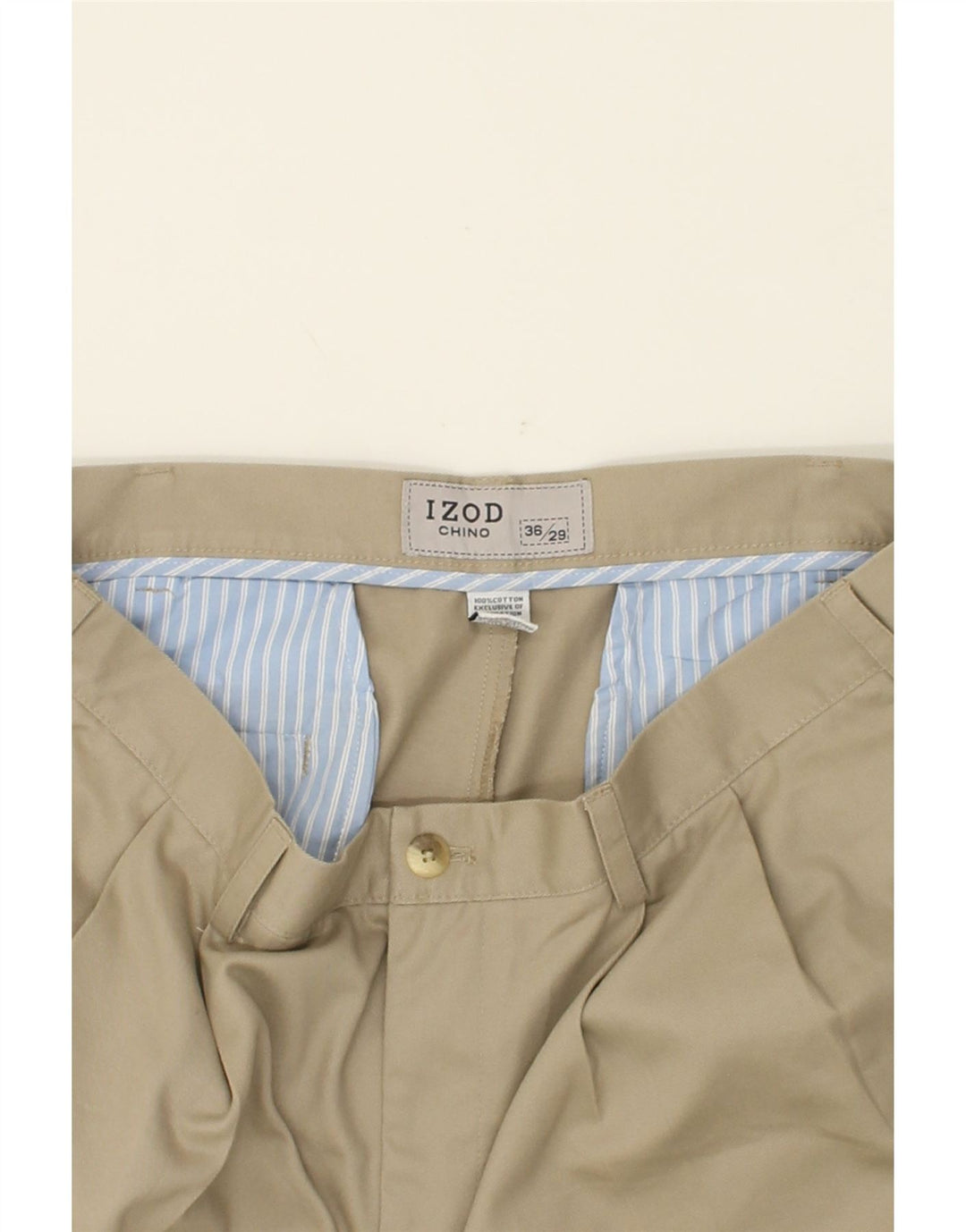 IZOD Mens Pegged Chino Trousers W36 L29 Beige Cotton Vintage Izod and Second-Hand Izod from Messina Hembry 