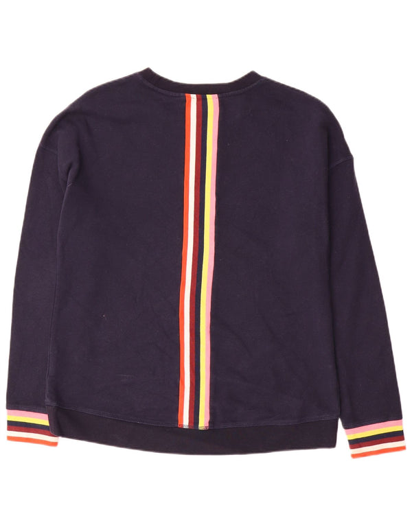 Boden Dame Sweatshirt Jumper UK 14 Medium Navyblå Stribet bomuld