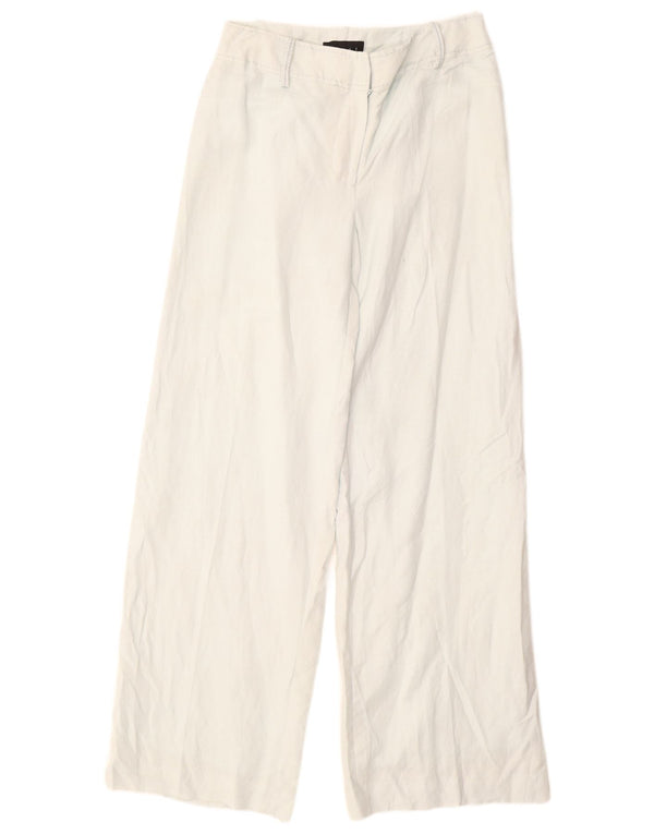 Coast Womens Wide Leg Casual Bukser UK 10 Small W28 L32 Blue Linen