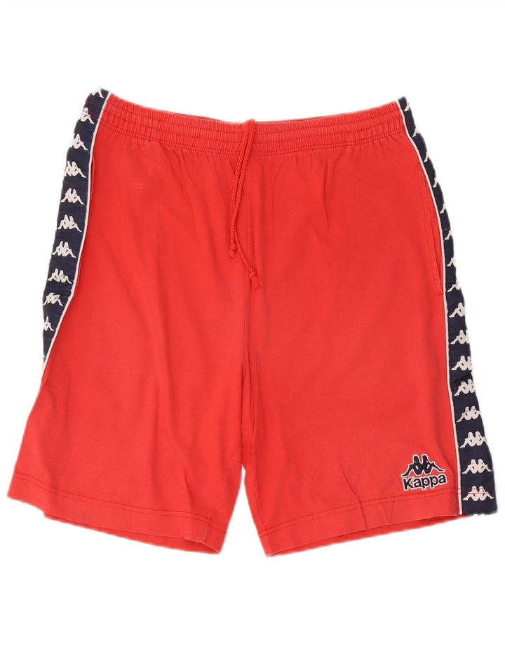 Kappa Herre grafiske sportsshorts Store røde Colourblock Bomuld