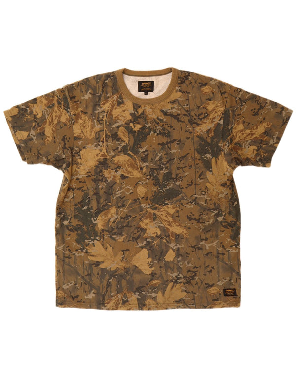 Carhartt Herre T-Shirt Top Stor Khaki Camouflage Bomuld