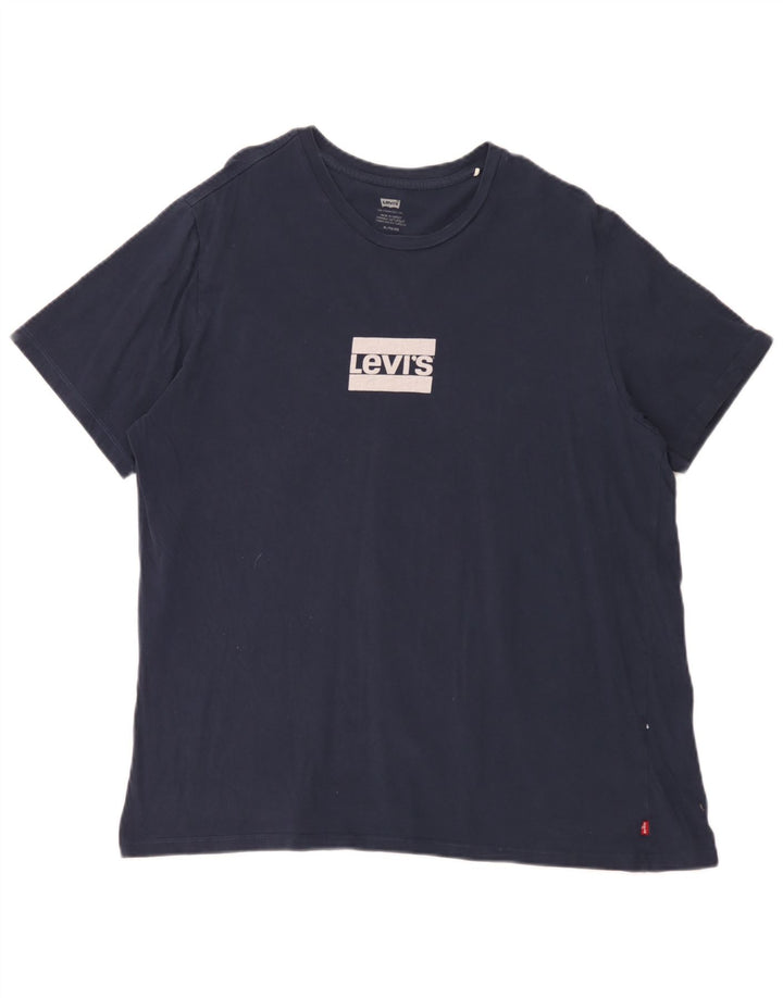 Levi's Herre grafisk T-shirt top XL marineblå