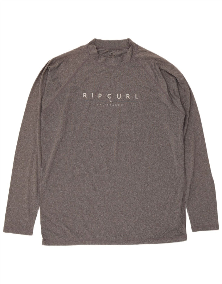 Rip Curl Herre Relaxed Fit Grafisk Top Langærmet Stor Grå Polyester