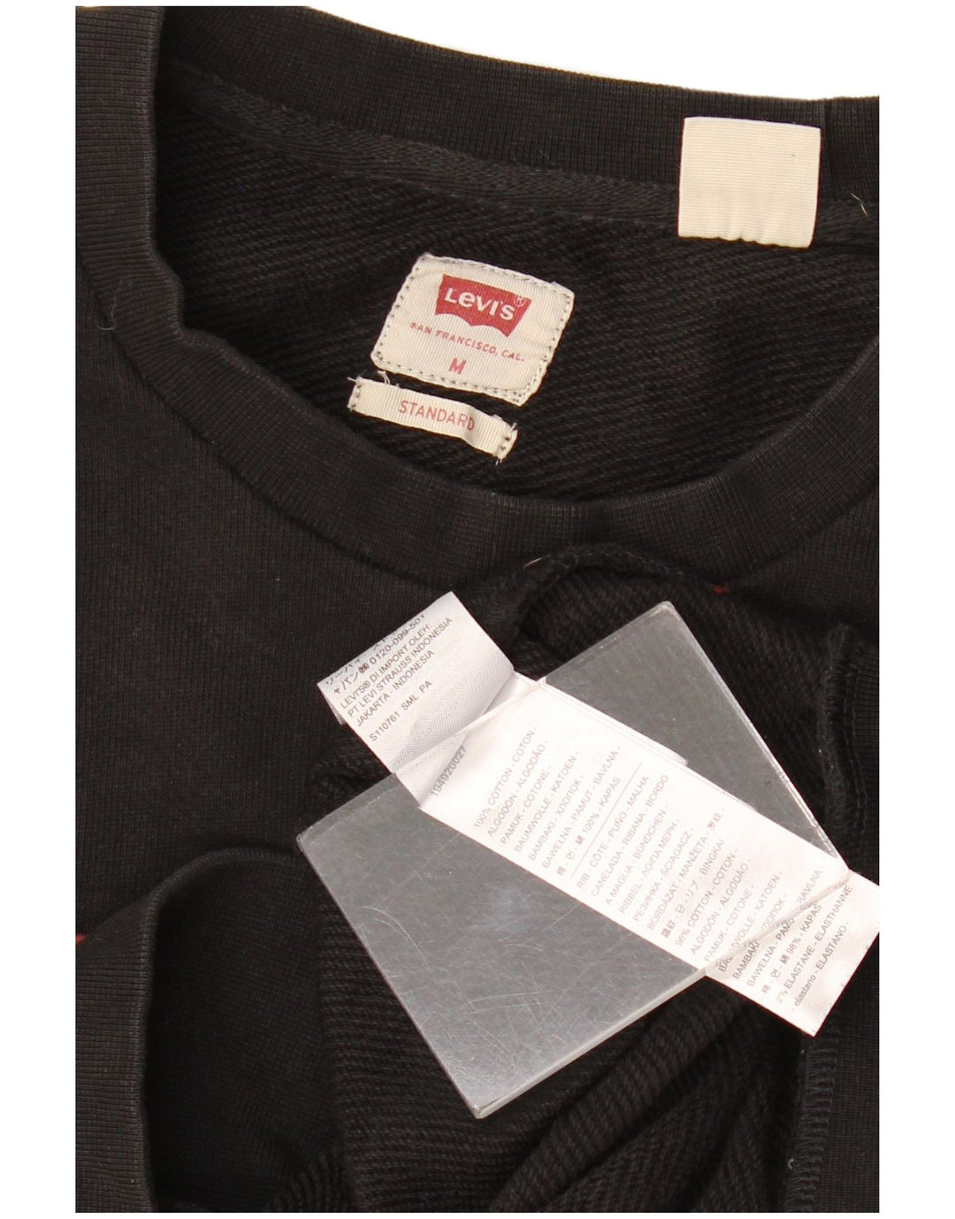 Levi's Herre grafisk sweatshirt Jumper Medium Sort Bomuld