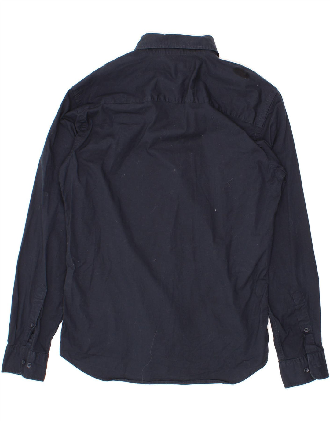 JACK & JONES Mens Shirt Medium Navy Blue Cotton Vintage Jack & Jones and Second-Hand Jack & Jones from Messina Hembry 