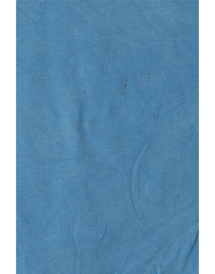 Zara Dame T-Shirt Top UK 12 Medium Blue Viscose