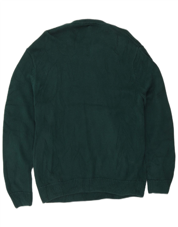 Chaps Herre Regular Fit Crew Neck Jumper Sweater Stor grøn bomuld