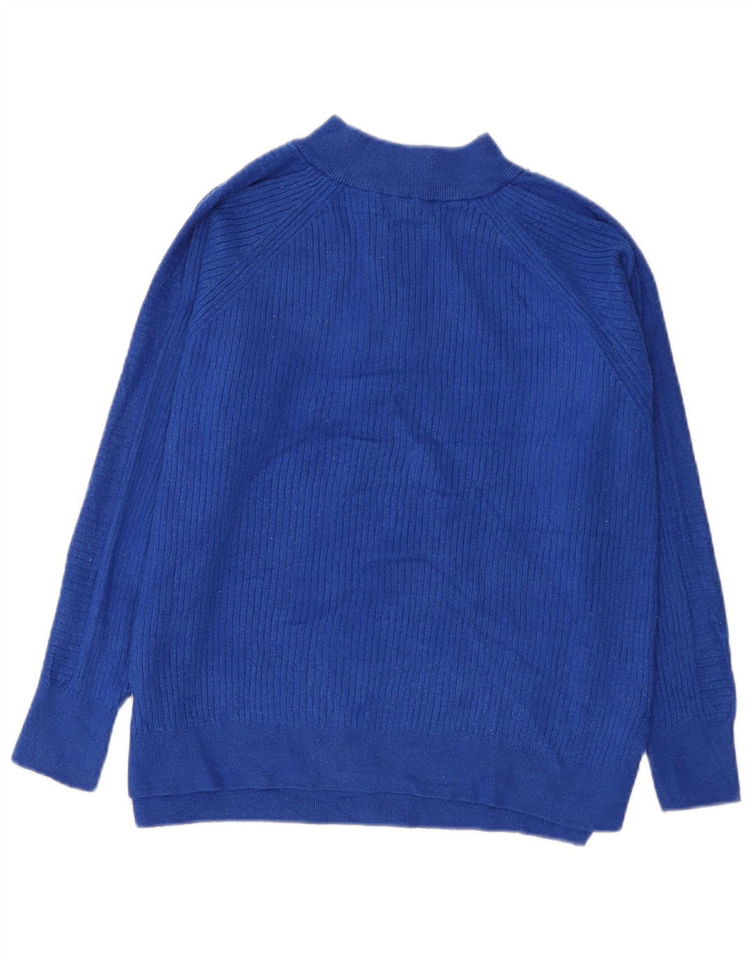 Marks & Spencer dame sweater med lynlåshals DK 16 Stor blå viskose