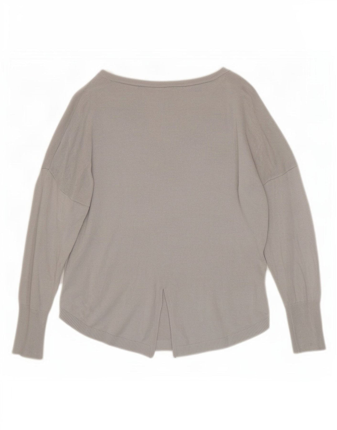 Oasis Dame Boat Neck Jumper Sweater UK 10 Small Grey Viscose