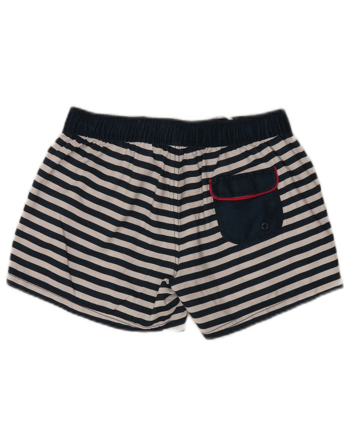 Fat Face Dame svømmeshorts UK 10 Small Navy Blue Stribet Polyester
