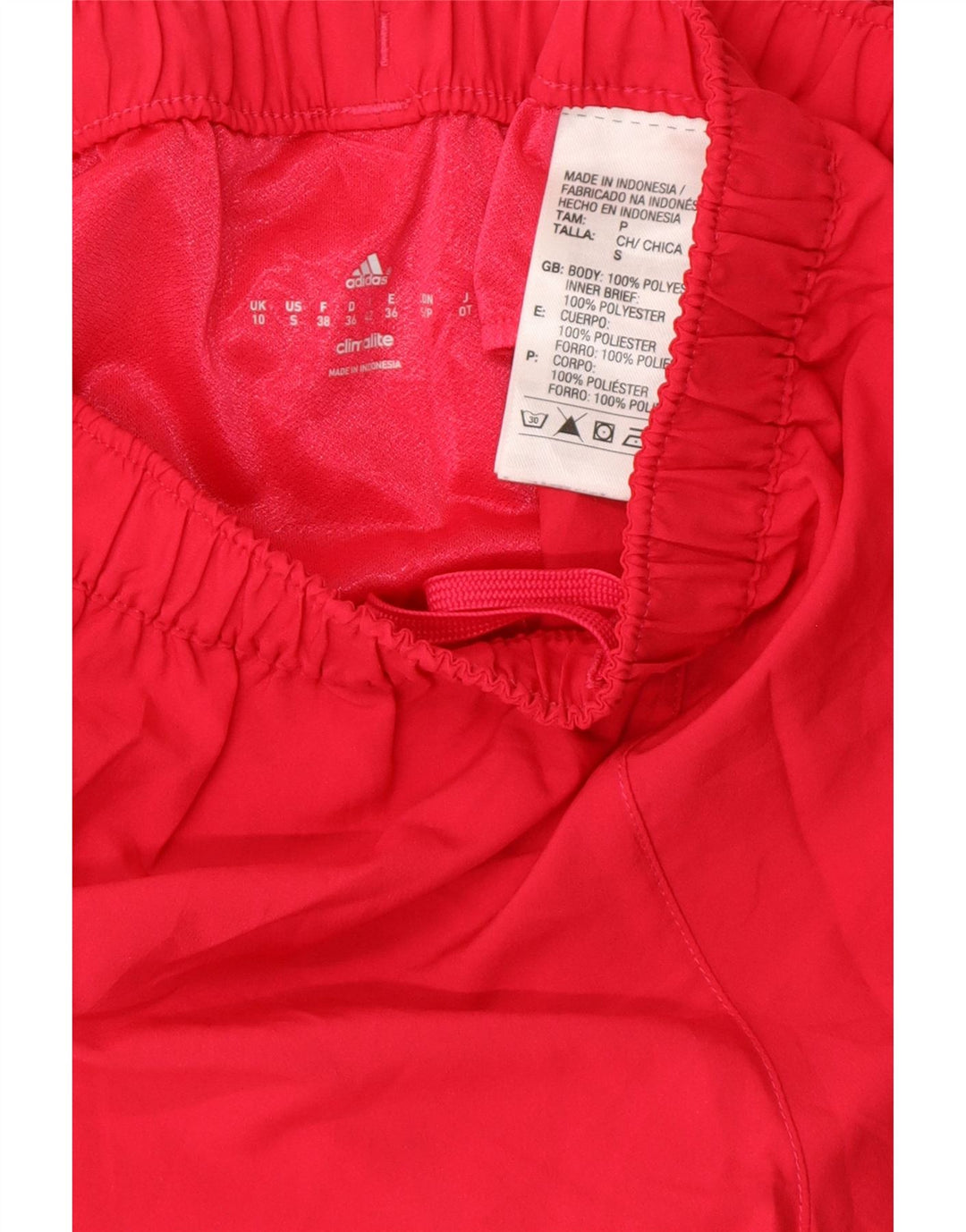 ADIDAS Climalite sportsshorts til kvinder UK 10 Small Pink Polyester