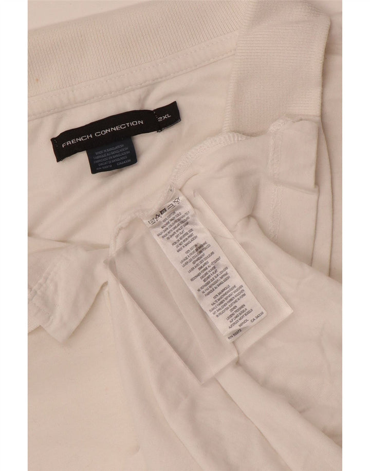 French Connection Herre poloshirt 2XL hvid bomuld