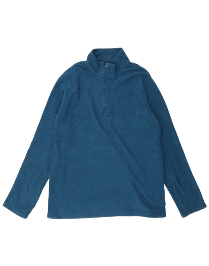 MOUNTAIN WAREHOUSE Mens Zip Neck Fleece Jumper Medium Blue Polyester