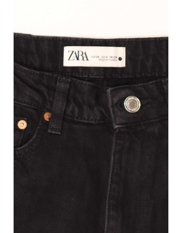 Zara Straight Jeans til kvinder EU 38 Small W28 L25 Sort