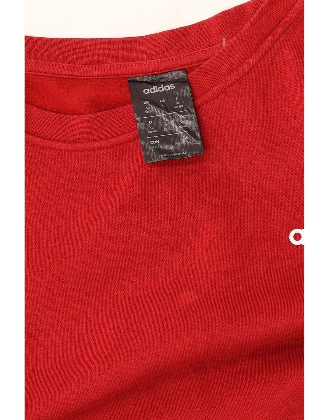 ADIDAS Dame Sweatshirt Jumper UK 20/22 XL Rød