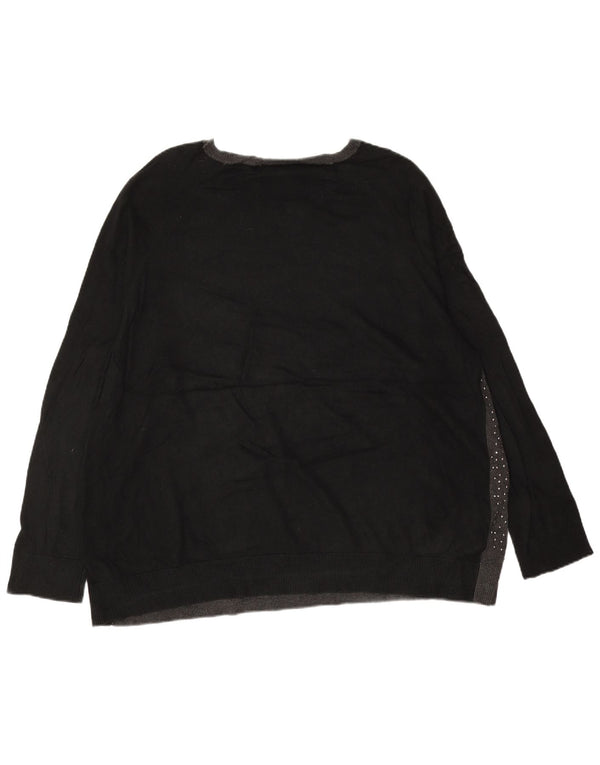 MICHAEL KORS Dame Boat Neck sweater UK 22 3XL Grå Colourblock