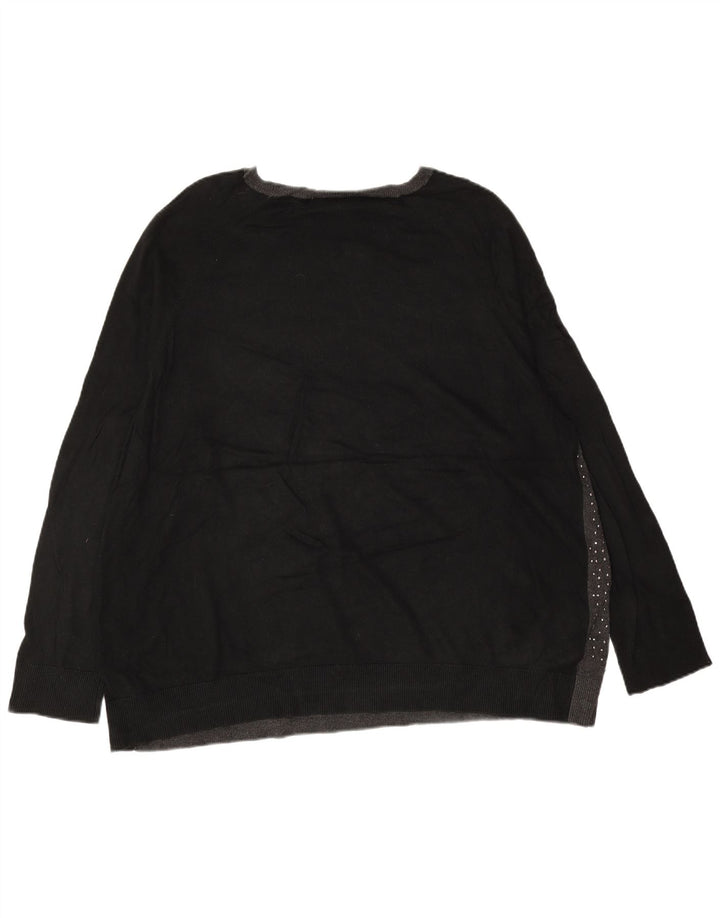 MICHAEL KORS Dame Boat Neck sweater UK 22 3XL Grå Colourblock