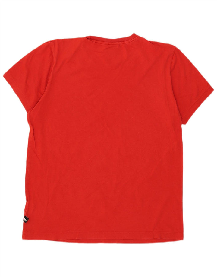 Adidas Herre grafisk T-shirt Top Medium Rød Bomuld