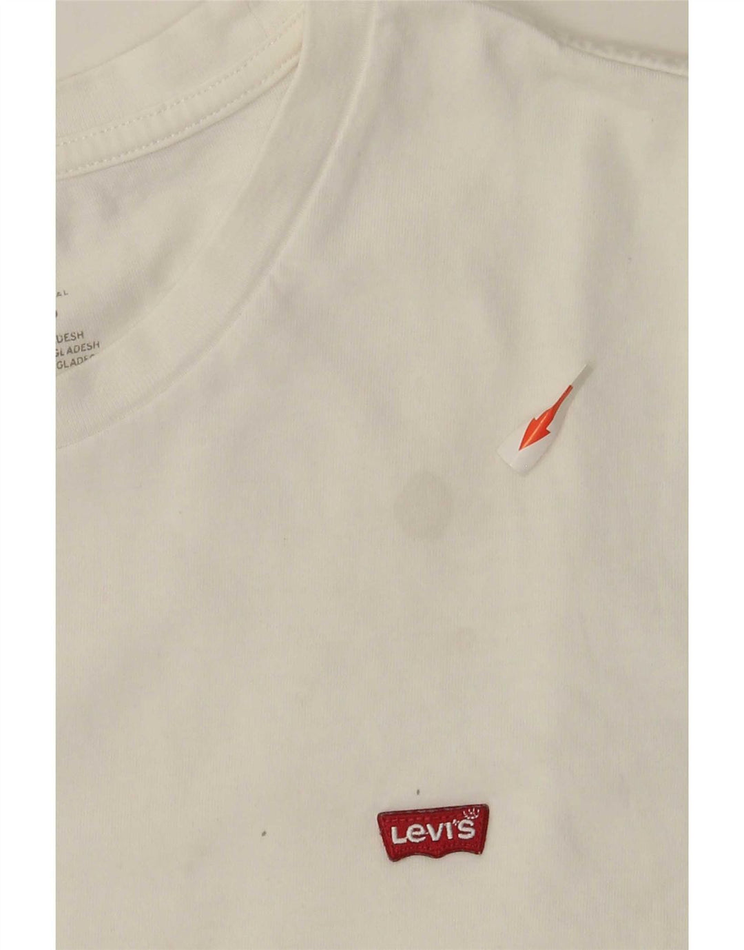 Levi's Herre Standard T-Shirt Top Stor Hvid Bomuld