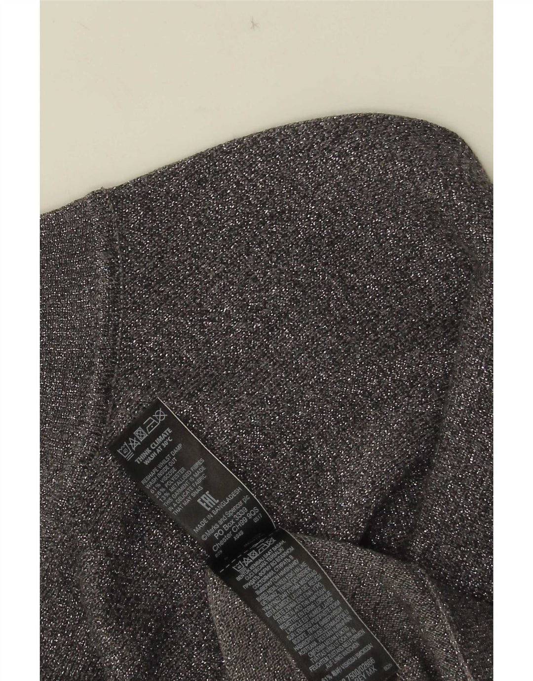 Marks & Spencer Dame Turtle Neck Jumper Sweater UK 14 Medium Grey Flecked
