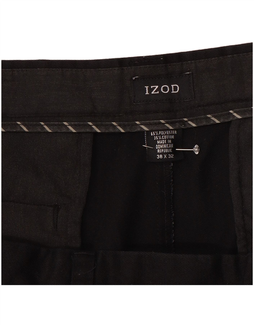 Izod Herre Pegged Chino Bukser W38 L31 Sort Polyester
