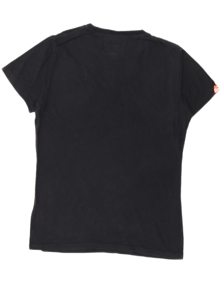 SUPERDRY Herre T-Shirt Top Medium Sort Bomuld
