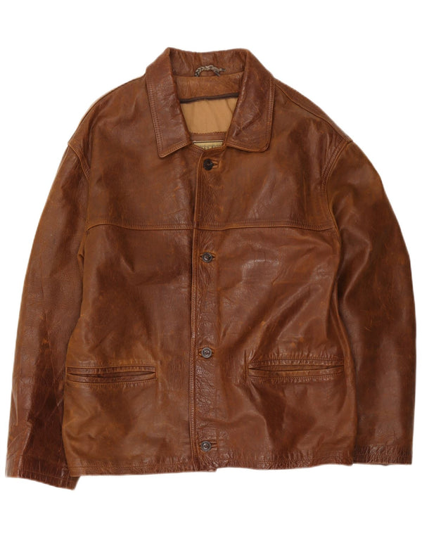 Bello Boys Herre Læderjakke UK 42 XL Brun