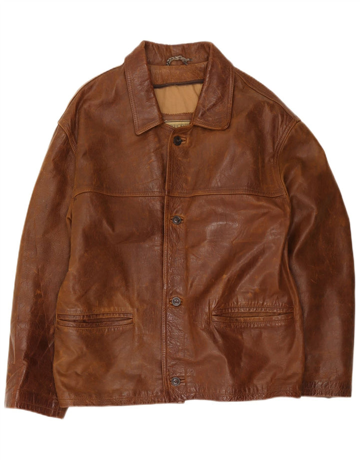 Bello Boys Herre Læderjakke UK 42 XL Brun