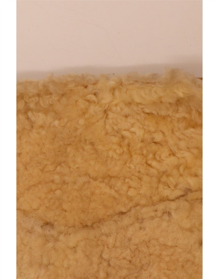 VINTAGE Lædervest til kvinder UK 14 Medium Brun