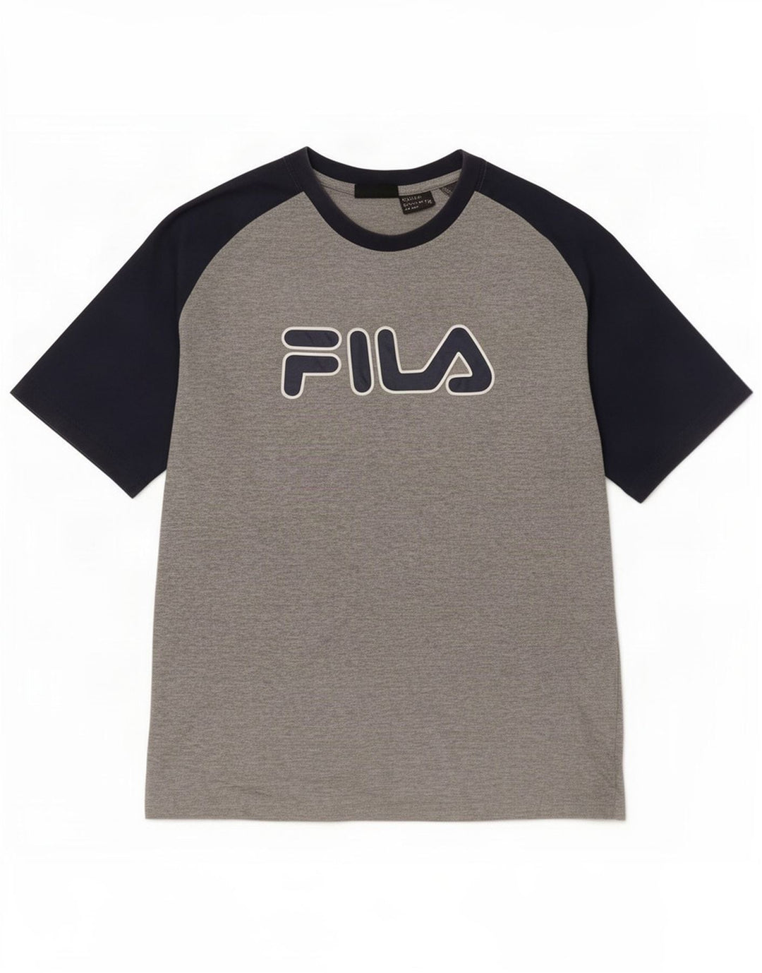 Fila Herre Grafisk T-Shirt Top Lille Grå Colourblock
