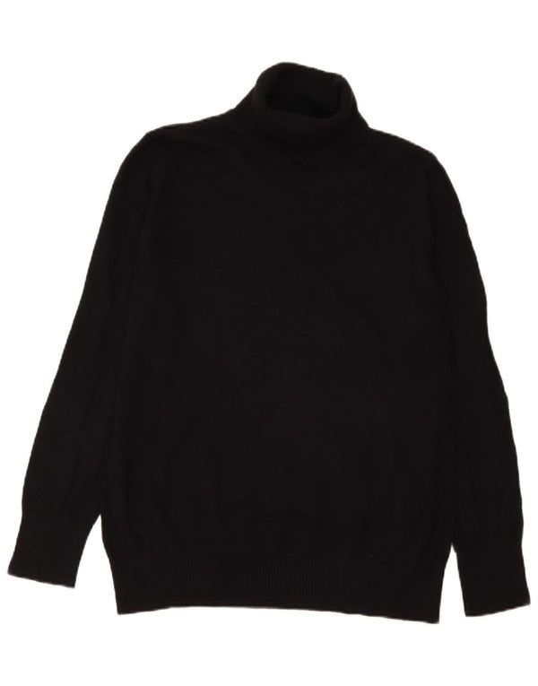L.L.Bean Dame Rullehals Sweater UK 16 Stor Sort Bomuld