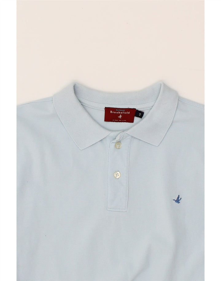 BROOKSFIELD Mens Polo Shirt IT 48 Medium Blue Cotton Vintage Brooksfield and Second-Hand Brooksfield from Messina Hembry 