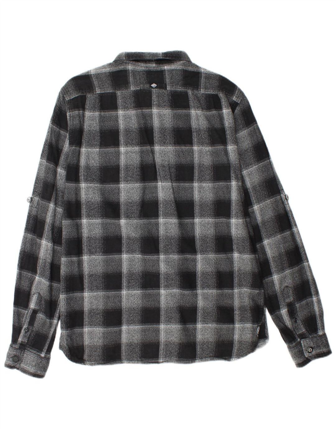 SUPERDRY Flannelskjorte til mænd XL Grå Plaid Bomuld