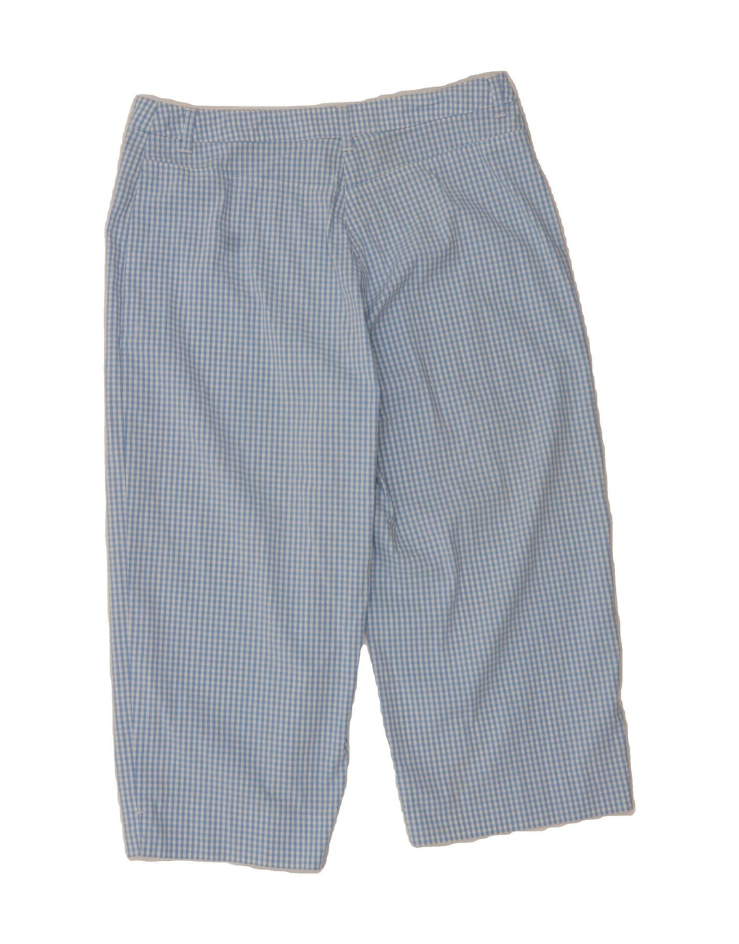 RALPH LAUREN Womens Capri Trousers US 12 Large W34 L22 Blue Gingham Vintage Ralph Lauren and Second-Hand Ralph Lauren from Messina Hembry 