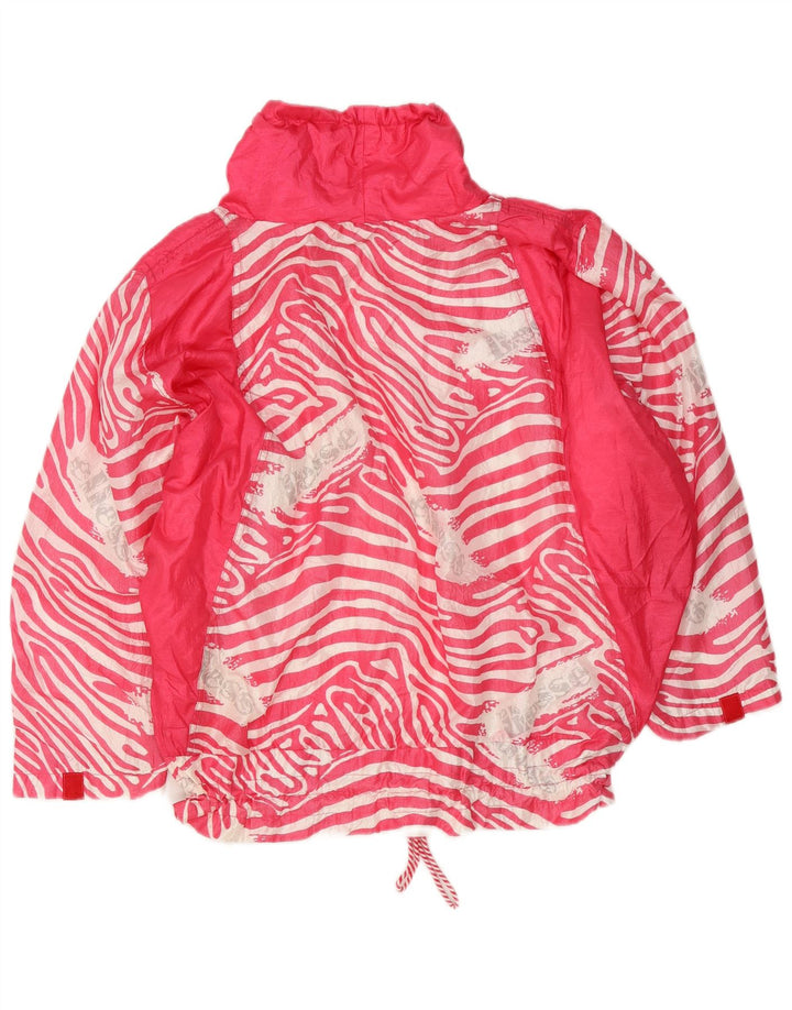 Ellesse Dame Pullover Træningsdragt Topjakke UK 22 3XL Pink Animal Print