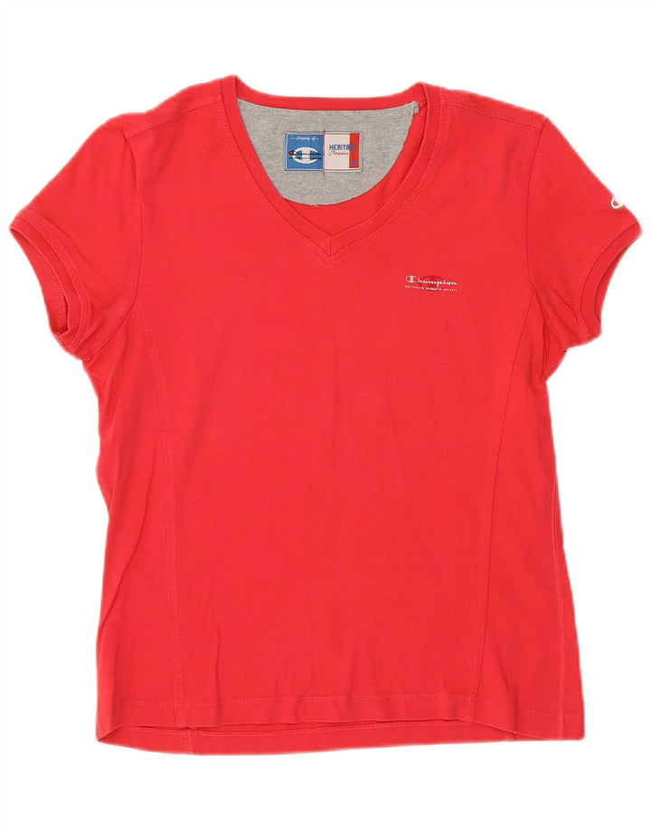 CHAMPION Womens Heritage Classics T-Shirt Top UK 12 Medium Red