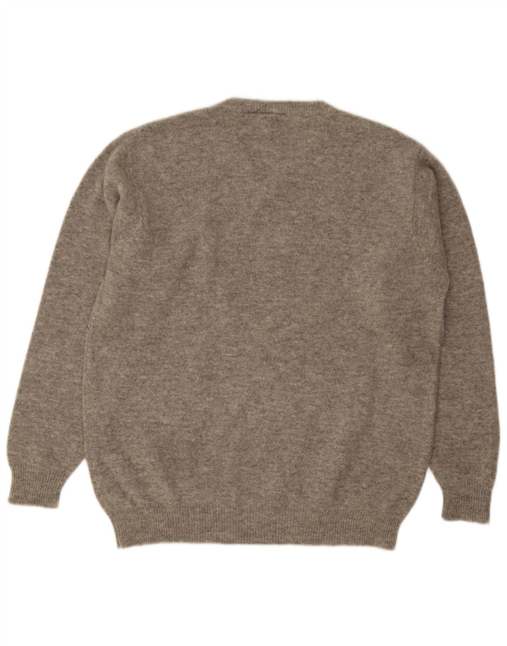 C.Comberti Herre V-hals sweater IT 52 Stor Grå Uld
