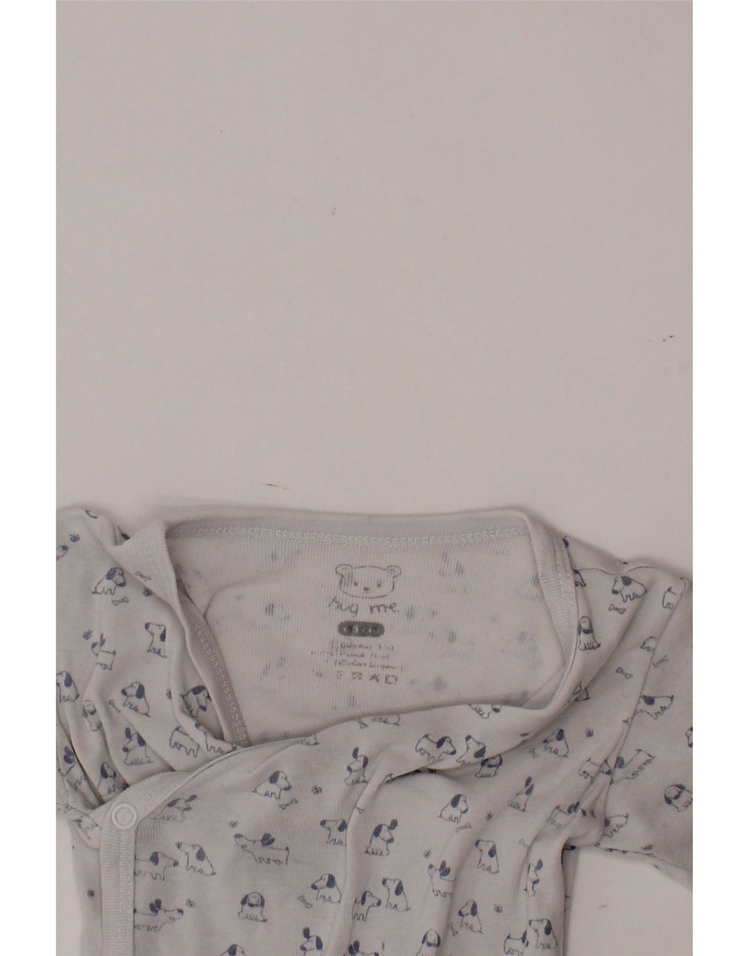 VINTAGE Baby Boys Grafisk Bodysuit 0-3 Måneder Hvid