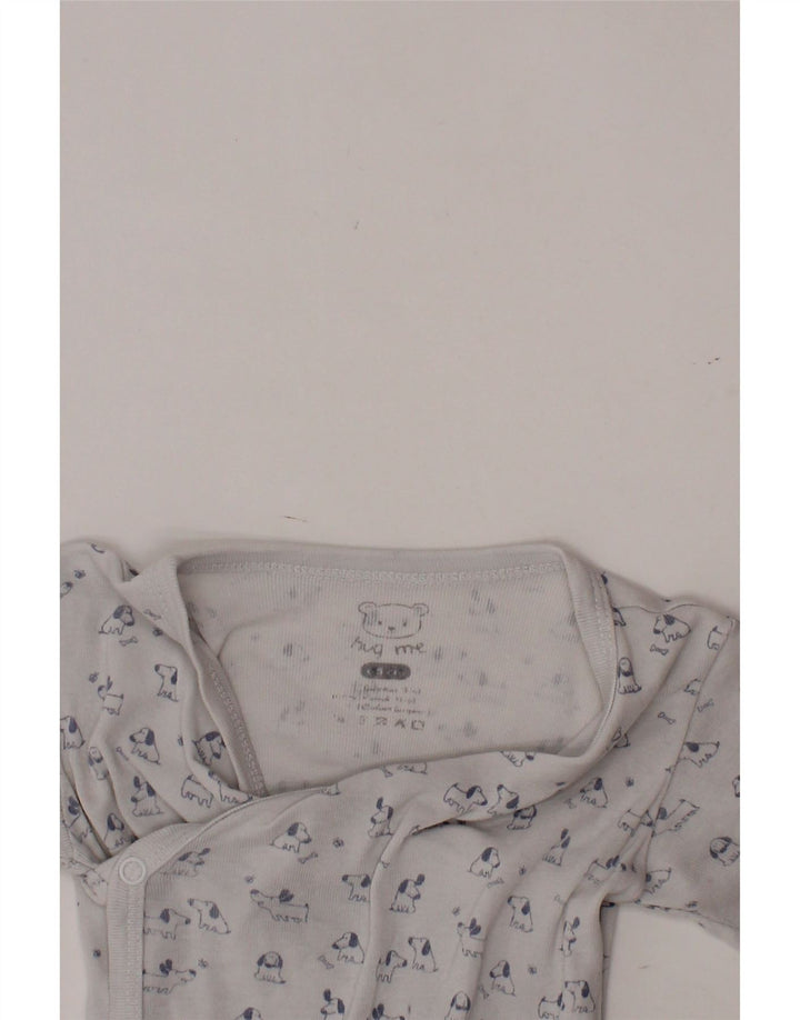 VINTAGE Baby Boys Grafisk Bodysuit 0-3 Måneder Hvid