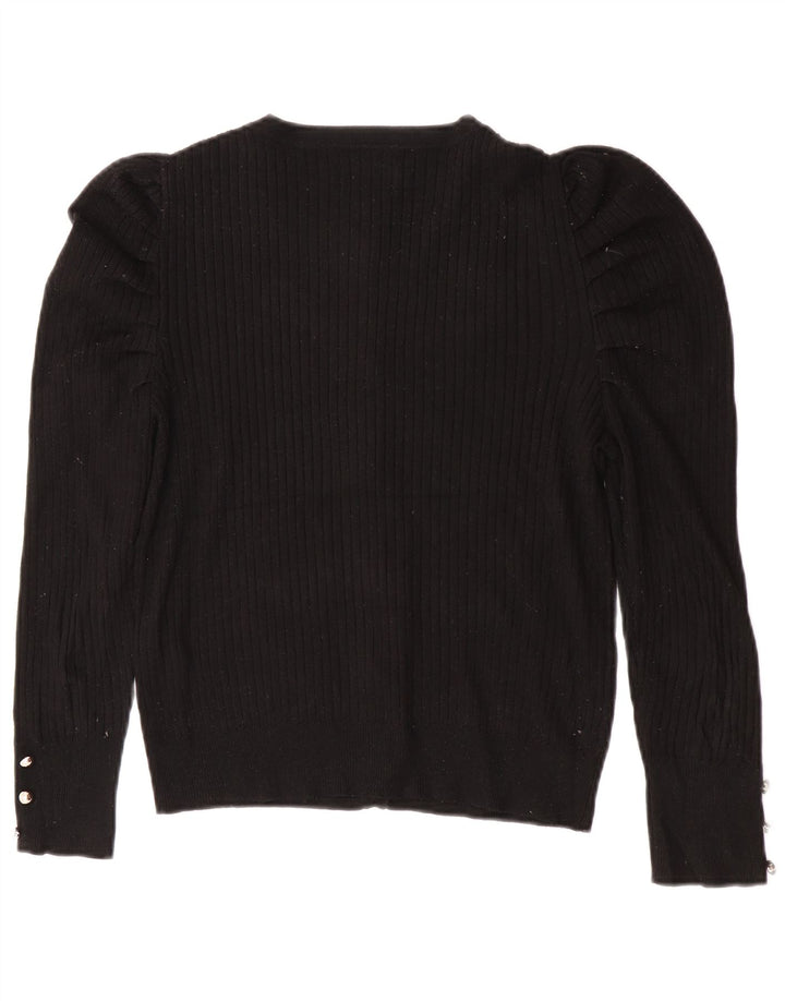 Lipsy Womens Cardigan Sweater UK 12 Medium Black Viscose