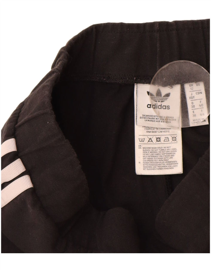 Adidas Dame Leggings UK 12 Medium Sort Bomuld