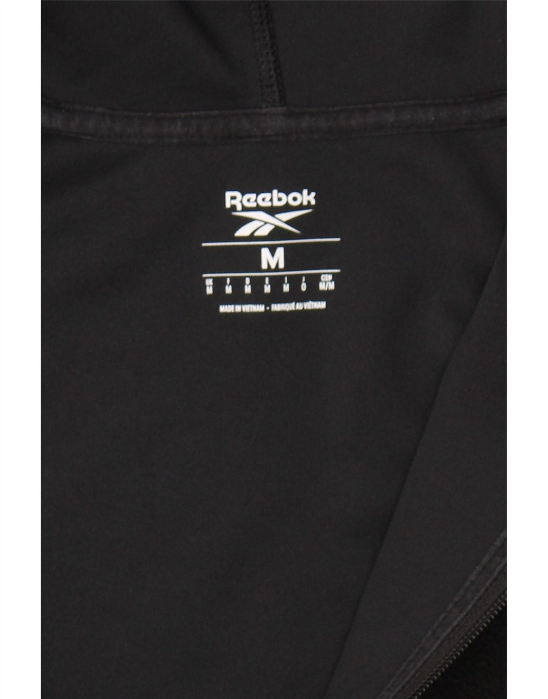 REEBOK Mens Zip Hoodie Sweater Medium Black Vintage Reebok and Second-Hand Reebok from Messina Hembry 