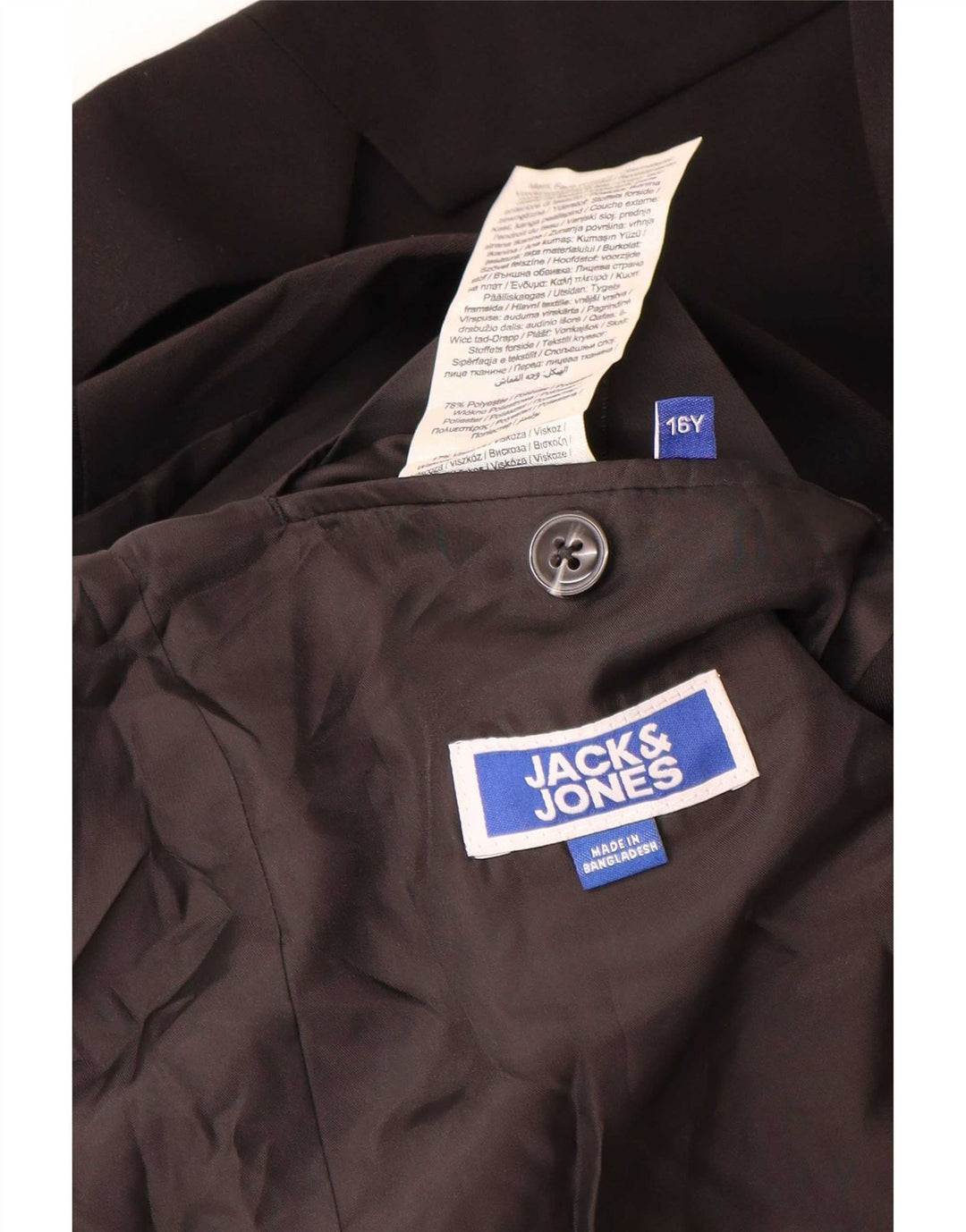 Jack & Jones Boys 2-knaps blazerjakke 15-16 år Sort polyester