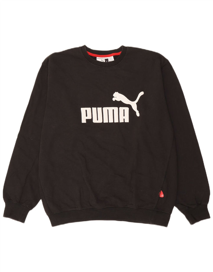 Puma Herre Grafisk Sweatshirt Jumper Stor Sort Bomuld