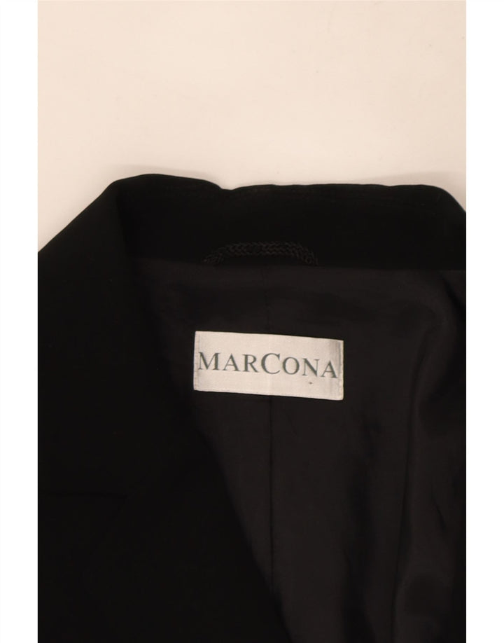 Marcona Dame 3 Button Blazer Jacket UK 16 Large Black Polyester