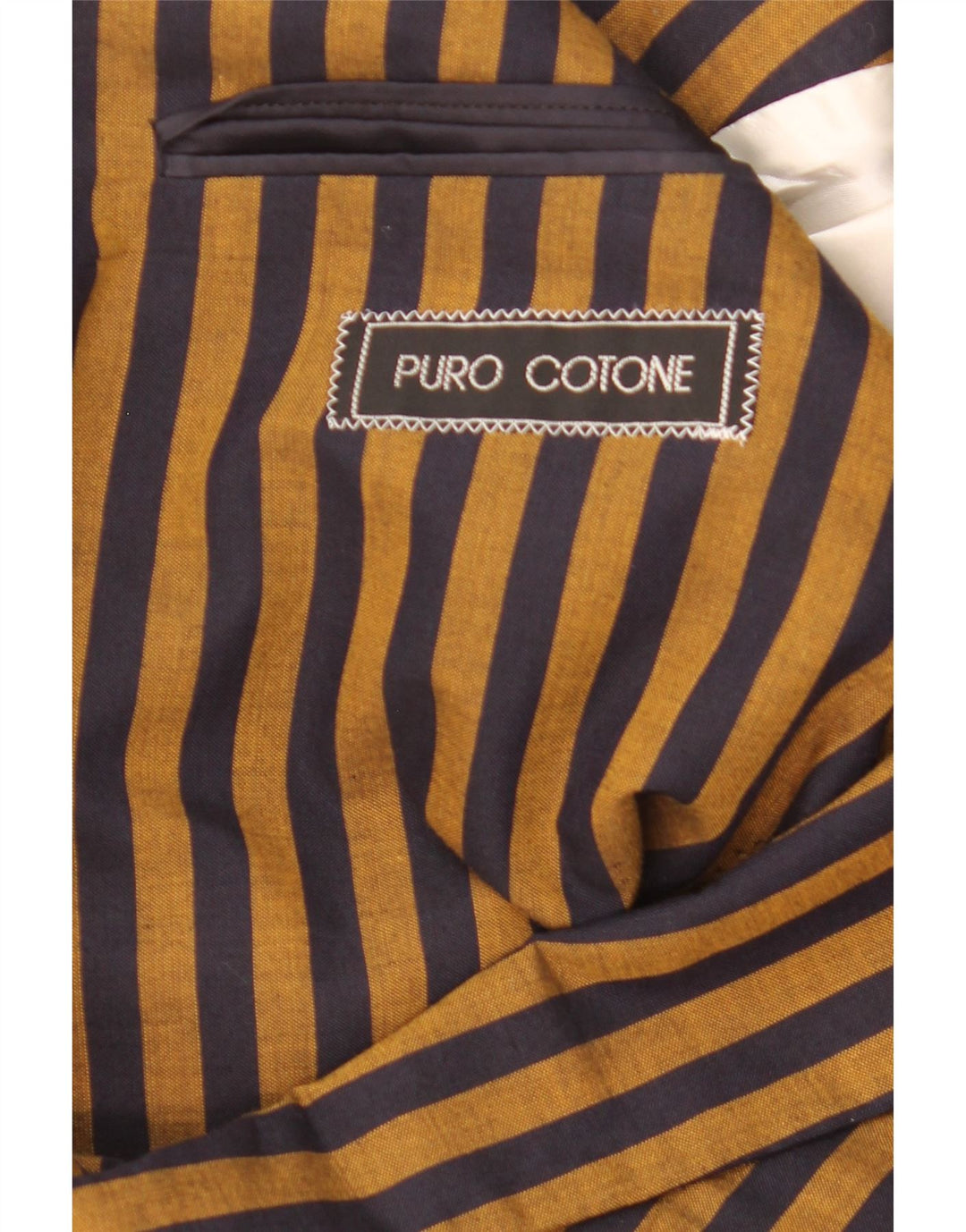 Mabro Herre 2 Knaps Blazer Jakke UK 38 Medium Brun Nålestribet Bomuld