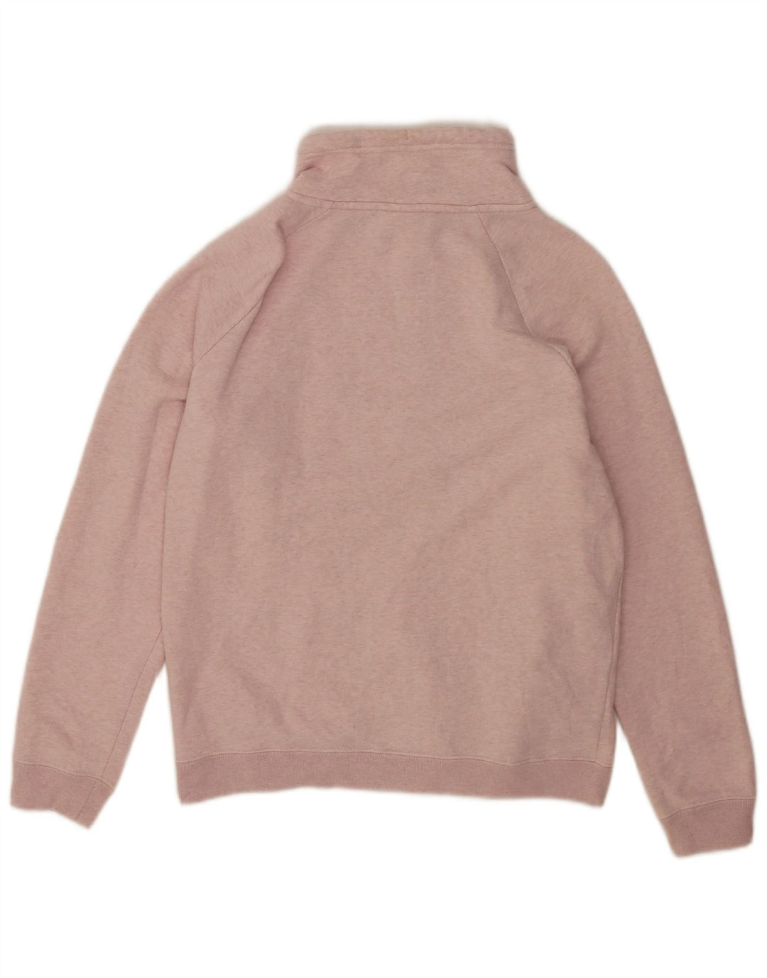 Nike Dame Oversized Zip Neck Sweatshirt Jumper UK 14 Medium Pink Flecked