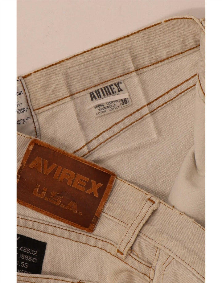 Avirex Straight Jeans til mænd W36 L30 Beige Bomuld